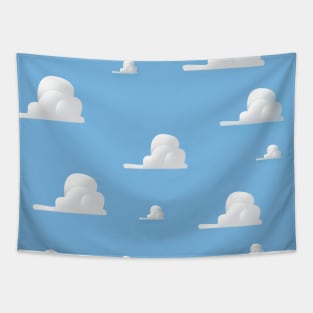 Cute Cartoon Clouds Tapestry