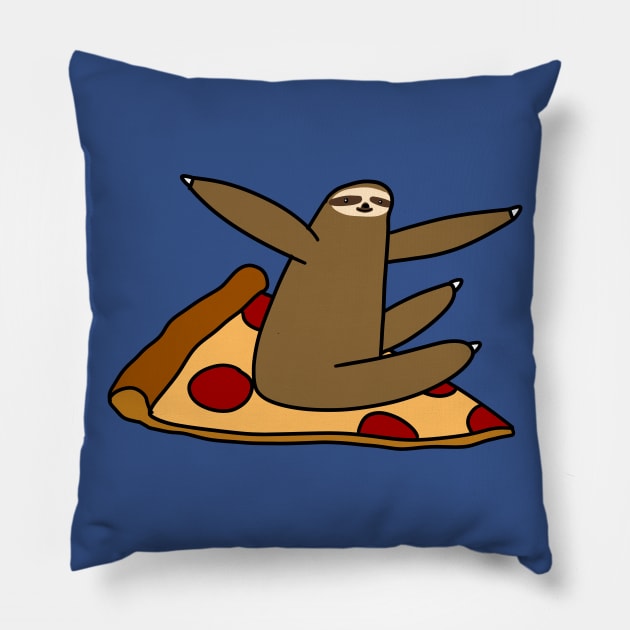 Sloth Riding a Pizza Pillow by saradaboru