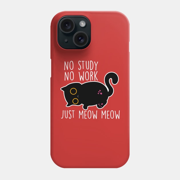 Just Meow Phone Case by Malakian Art