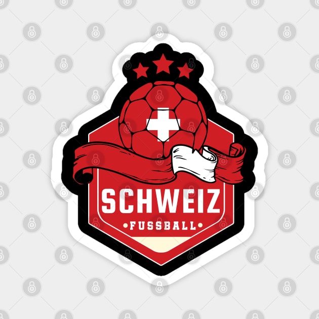 Schweiz Fussball Magnet by footballomatic