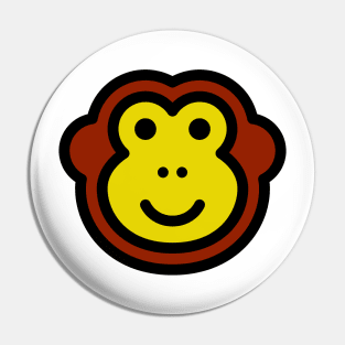 Cute Little Monkey Ape Yellow Pin