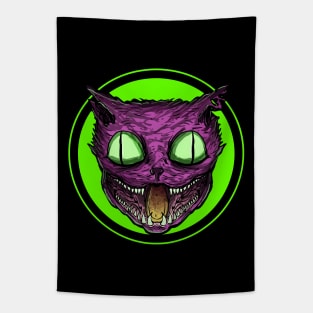 Cursed Cat (green) Tapestry