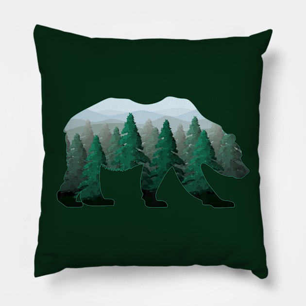 Woodland Bear Pillow by RudDesigns