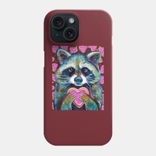 Valentine's Day Racoon With Sugar Cookie Phone Case