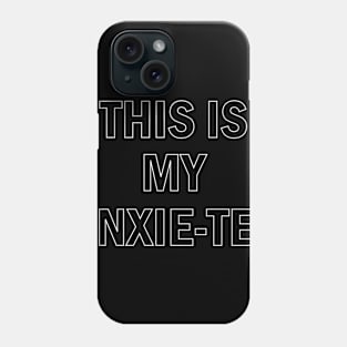 Anxie-Tee (White Outline) Phone Case