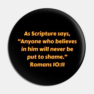 Bible Verse Romans 10:11 Pin