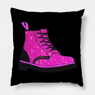 Glittery Pink Boot Pillow