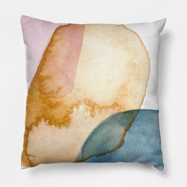 Watercolor Painting Pillow by Rev Store