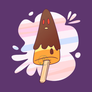 Pastel Goth Ghost Ice Cream cone shape T-Shirt