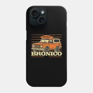 1987-1991 Ford Bronco w/Tires, Black Print Phone Case