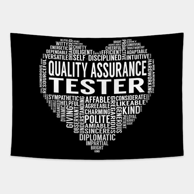 Quality Assurance Tester Heart Tapestry by LotusTee