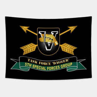 5th Special Forces Group - Flash - TF Dagger w 2 Rows CBO Br - Ribbon X 300 Tapestry