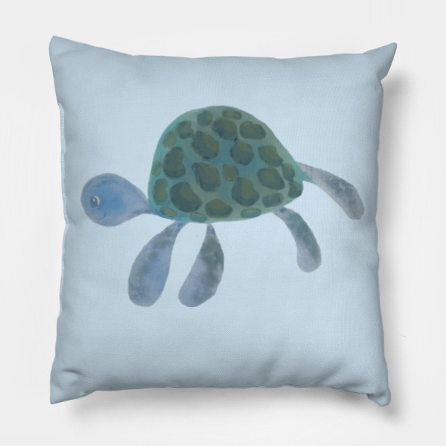 Cute Sea Turtle Watercolor Painting Ocean Animal Sea Turtle Sea
