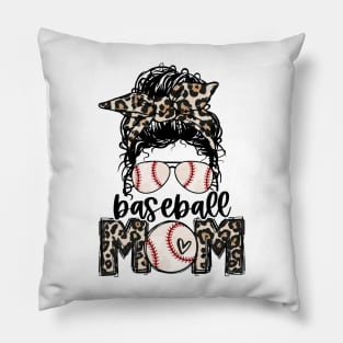 Baseball Mom Leopard Pillow