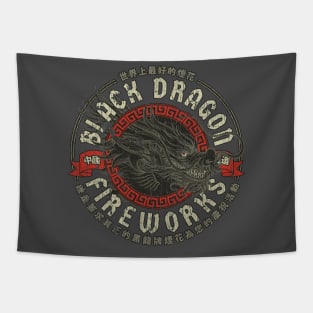 Black Dragon Fireworks Tapestry