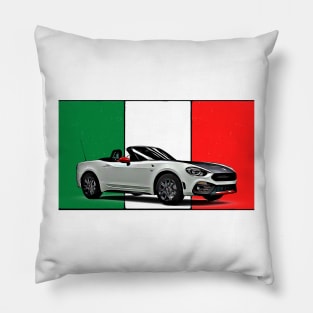 Abarth 124 Italian Print Pillow