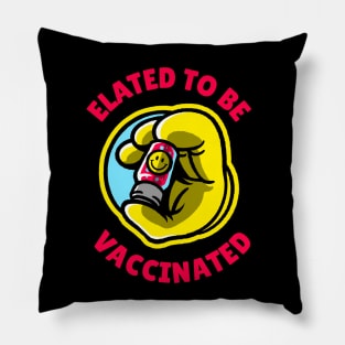 Elated to Be Vaccinated Pillow