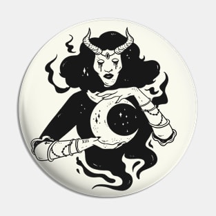 Mystic Fortune Teller // Cool Witch Graphic Pin