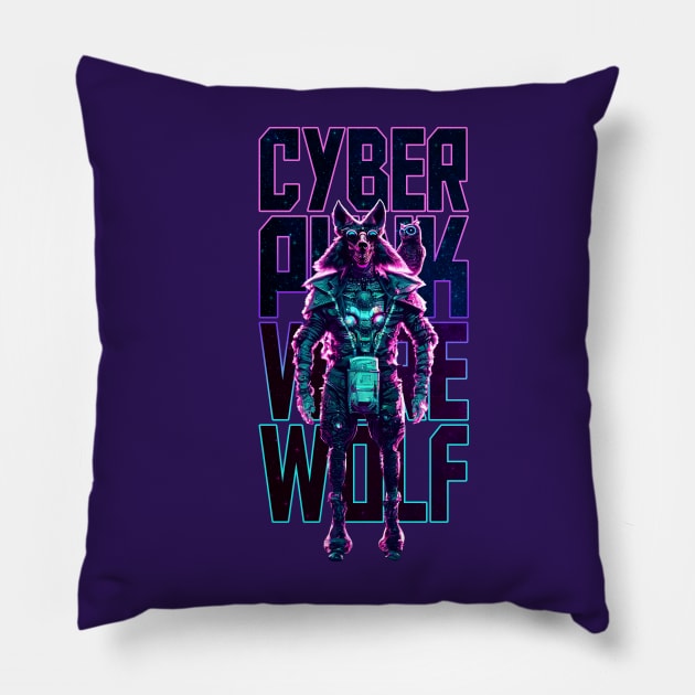 Cyberpunk Werewolf Pillow by LAckas