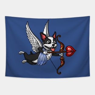 Boston Terrier Dog Cupid Valentines Day Love Pet Tapestry