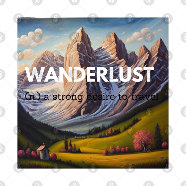 wanderlust strong desire to travel sticker by FRH Design