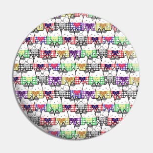 Seamless Pattern Cute Kawaii Cats Pin