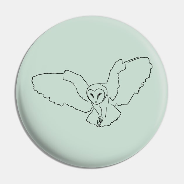 Owl Silhouette Pin by VanishingPrints