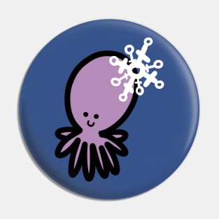 Snowflake Octopus Pin