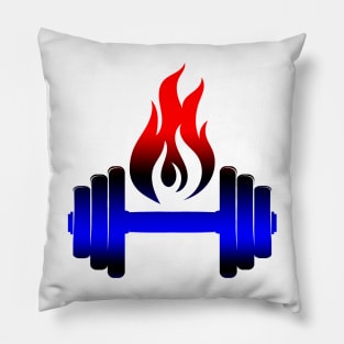 Red Flame with Blue and Black Free Weight Pillow