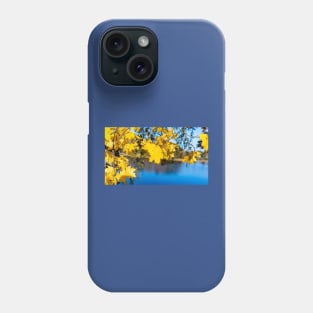 Yellow maple leaves in autumn season Phone Case