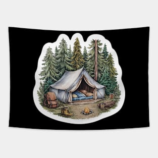 Woodland Camp: Serene Sanctuary Tapestry