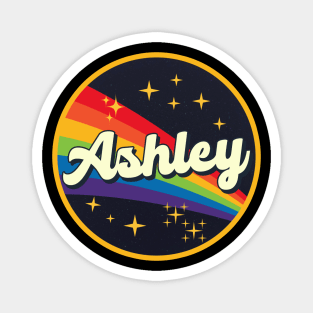 Ashley // Rainbow In Space Vintage Style Magnet