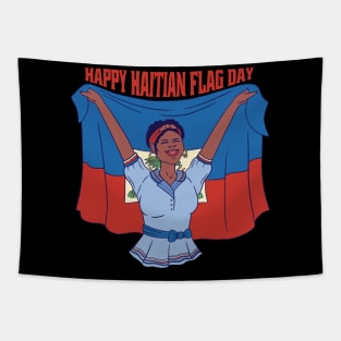 Happy Haitian Flag Day Celebration Haiti Tapestry