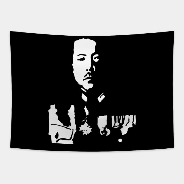 Tomoyuki Yamashita "山下奉文" (やましたともゆき) 26B World war2 era Imperial Japanese Army General (The Tiger of Malaya) IJA Commander who led the Invasion in Battle of Singapore. Tapestry by FOGSJ