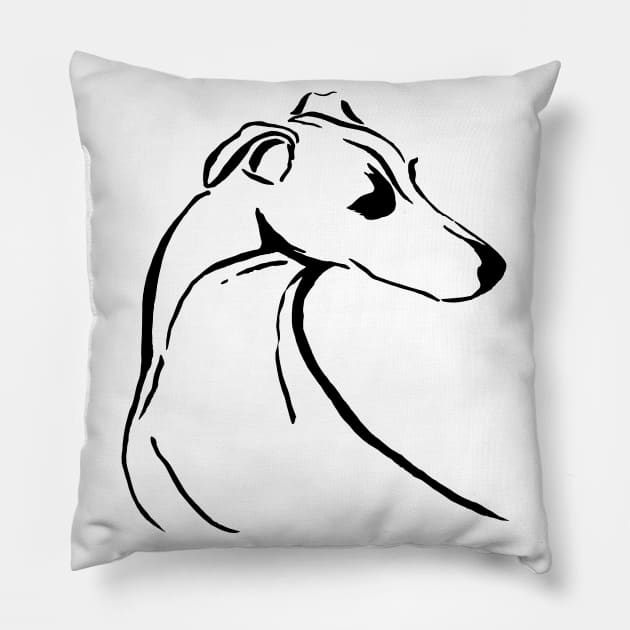 Greyhound Pillow by Slappers