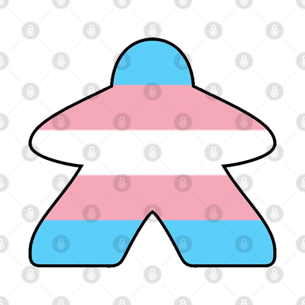 Trans Meeple by Button Witch