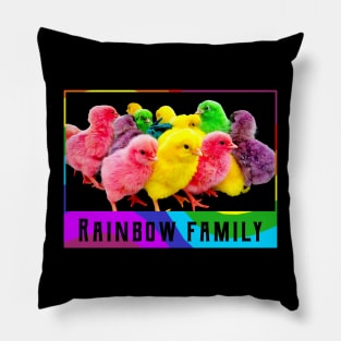 Rainbow family, colorful Pillow