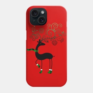 Pretty Reindeer Buffalo Plaid Deer Winter Christmas Phone Case