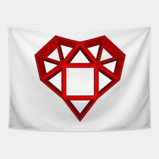 gmtrx seni lawal f134 polyhedron heart section Tapestry