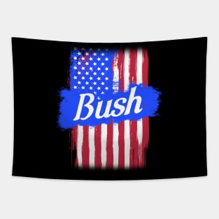 American Flag Bush Family Gift T-shirt For Men Women, Surname Last Name Tapestry