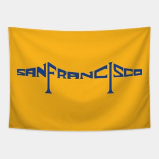 San Francisco Bridge Golden State Warriors Tapestry