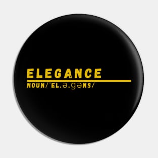 Word Elegance Pin