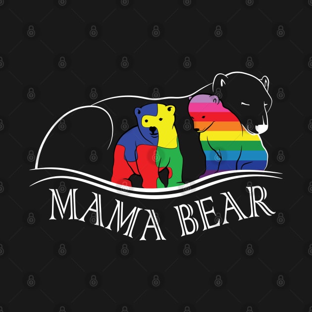 Mama Bear PRIDE and Autism Shirt by Ta'veren Tavern