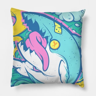 "Bloated" Shark Out Of Water Pillow