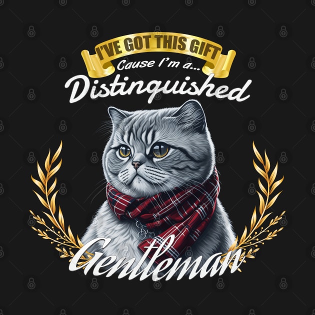 The Distinguished Scottish Fold Cat Gentleman by Asarteon