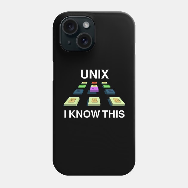 Unix I Know This Phone Case by karutees