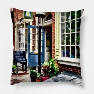 Philadelphia PA Coffeehouse Pillow