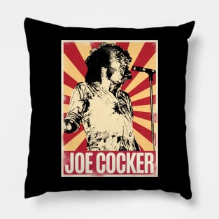 Retro Vintage Joe Cocker Pillow