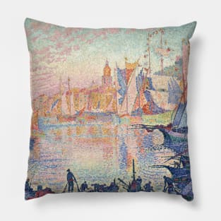 The Port of Saint-Tropez by Paul Signac Pillow