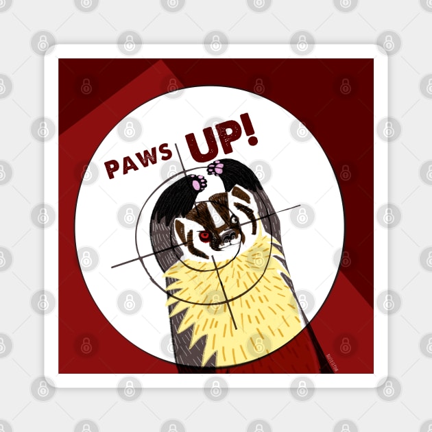 Paws up stop killing American Badger Magnet by belettelepink